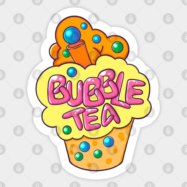 Bubble Boba Bobble Tea Sticker by Hojyn